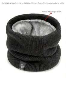 1条加厚抓绒围巾，冬季保暖颈套，男女通用柔软纯色设计，适合户外活动、露营、徒步、滑雪、骑行和日常使用，冬季必备保暖单品，多功能防护面罩围巾，户外运动必备