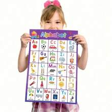 2pcs Kids' Educational Learning Posters,Big Educational Posters Learning Wall Chart Set - ABC Alphabet And Numbers 1-20 Charts,Home Schooling Tools, Kids Babies Early Educational English Alphabe.