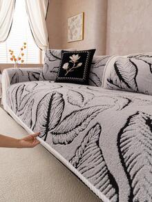 1pc Thick Plush Sofa Cushion Cover, Modern Minimalist Anti-Slip Warm Sofa Seat Pad, Dust-Proof Washable Sofa Slipcover, Light Gray Fashion Soft Non-Fading Non-Shedding Bedroom Decor Pet-Friendly Protector, Adjustable For Corner Sofa, Suitable For Bedroom, Office, Living Room Combination Furniture, L-Shaped Sofa And 1/2/3/4-Seat Sofa