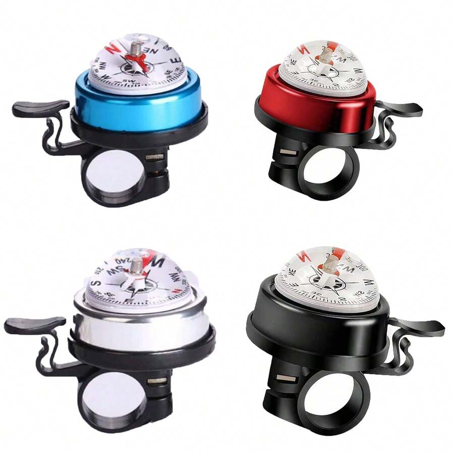 Aluminum Alloy Compass Bicycle Bell For Handlebars, Loud And Clear Sound, 22.2mm Bicycle Horn For Cyclists | Men's Mountain Bike Accessories | Loud Horn Bicycle Accessories - Multicolor - View 1
