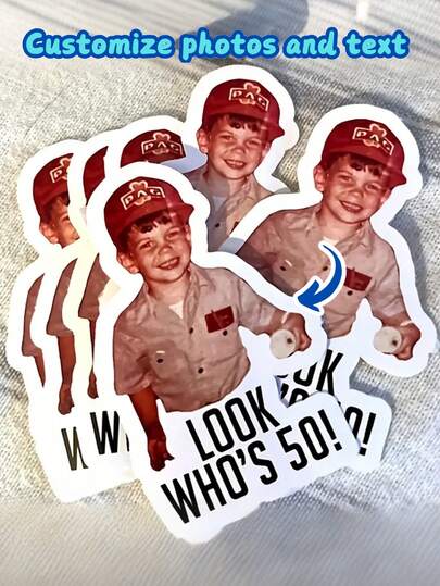 25pcs Customized Face Stickers, Party Favors, 30th Birthday Decorations, Die-Cut Labels, Bachelor Party Decor, Personalized Photos, Event Decorations, Unique Shapes, Glitter Accents, Self-Adhesive Labels, Personalized Stickers,Wallpaper Stickers Wall