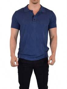 JOHN LEOPARD - Men's Knitted Polo Shirt - Bronze - View 5