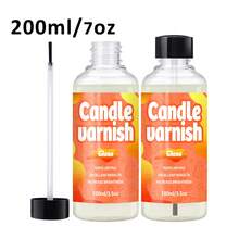 100毫升/200毫升蜡烛漆，圣诞装饰亮光漆，持久保护，适用于石蜡、大豆蜡、蜂蜡，手工DIY - 米色 - 查看 9