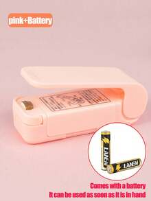 1pc Mini Food Sealer Machine, Portable Household Plastic Bag Sealing Device, Moisture-Proof & Fresh-Keeping