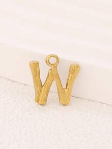 3件套不锈钢字母吊坠配件，18K镀金A-Z字母吊坠，适用于DIY珠宝制作材料及配件