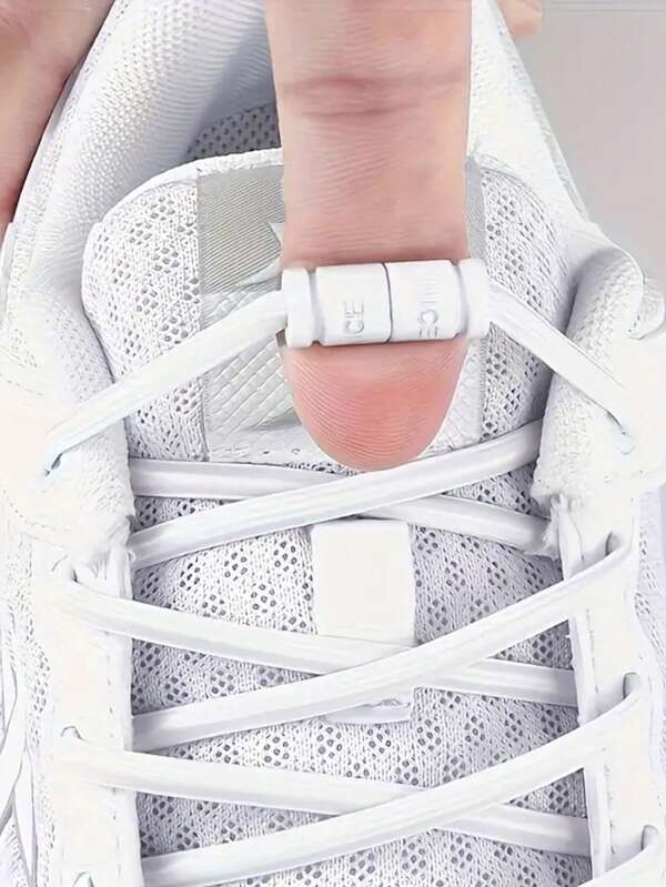 QKC 1 para elastycznych sznurówek bez wiązania z blokadą stawu łokciowego, odpowiednich do trampek, butów sportowych, butów codziennych, białych butów, butów do koszykówki, letnich butów sportowych, przyborów szkolnych, akcesoriów obuwniczych dla kobiet, na zewnątrz, do sportu, w podróży, do domu, biura, szkoły