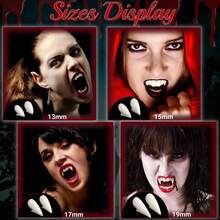 Vampire Teeth Fangs, Halloween Vampire Accessories Realistic Vampire Fangs, Halloween Fake Teeth Cosplay Vampire Costume For Woman Men Halloween Party Makeup Dress Up Favors