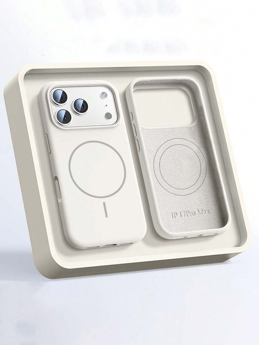 奢华磁吸软硅胶手机壳，兼容 17 Pro Max/17/16/15/14/13/12/11 Pro Max Plus，支持磁吸无线充电，防震保护套