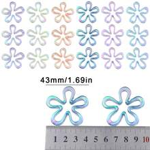 10/20pcs Colorful Cute Large Plum Blossom Pendant Beads, Multicolor Pendant Beads With Holes, Suitable For DIY Hair Accessories, Phone Case, Bracelet Decorations