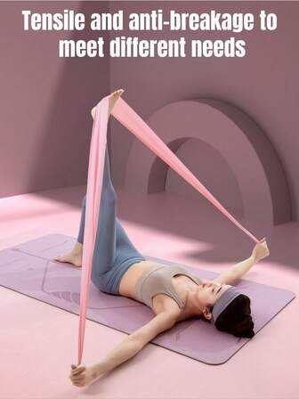 High Elasticity Yoga Stretch Band, Home Fitness Shaping Resistance Band, Home Fitness | Yoga Shaping | Dance Stretching, Non Slip And Durable - Essential Stretch Band For Fitness Enthusiasts - Multi-Color (Pink/Blue/Gray/Green)