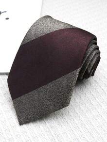 1条酒红色佩斯利花纹手工男女通用领带，适合休闲、商务、街头风、日常、派对、婚礼等场合。