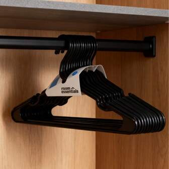 18-Pack Plastic Clothes Hangers - Sturdy, Non-Slip, Bpa For Shirts, Coats & Dresses