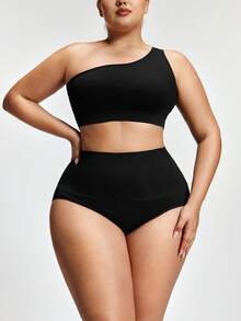 Women's Seamless Plus Size Shapewear Pants, Strong Waist Compression, Curve-Hugging Fit, Comfortable For Sports And Casual Wear