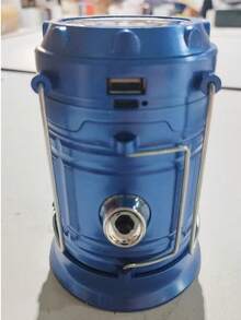 SunnyTech 4-in-1 tragbare Camping-Laterne mit Powerbank, USB-aufladbar, Outdoor-Leuchte für Wandern, Rucksacktouren (Handhabung/Blinklicht/Taschenlampe Modus) & Notfall, inklusive Tragegurt - Gold