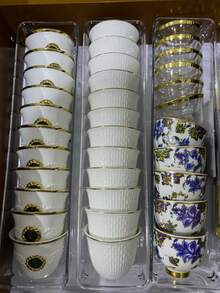 4pcs Transparent Cup And Spoon Storage Box - Multicolor - View 1