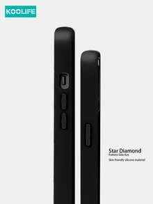 Koolife 1pc Magnetic Charging, Anti-Fall, Anti-Shock, Oil Spraying Matte Skin Feel Phone Protective Case, Personalized Mirror Frame Design Large Camera Hole, PC+TPU Phone Protective Case Compatible With APhone 17/17 Air/17 Pro Max/16/16pro/16plus/16promax/11/11pro/11promax/12/12pro/12promax/13/13pro/13promax/14/14plus/14pro/14promax/15/15pro/15plus/15promaxmsung Galaxy S25Ultra/24Plus/23/Galaxy 22 - Black - View 3