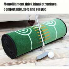 1 件便携式高尔夫练习垫 - 可水洗，防滑绿色训练垫，带目标计分系统，适合家庭和办公室，室内/室外使用