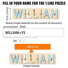 Personalized Name Puzzle, Baby Name Puzzle, Boy Or Girl Early Education Toy, 3D Letter Puzzle Toy, Wooden Letter Puzzle, Baby 1st Birthday Gift, Wooden Puzzle, Personalized Gift, Birthday Gift, Customized Wooden Puzzle Toy, Anniversary Gift, Building Block Gift Box, Halloween Accessories 2025, Toys And Games, Customized Creative Decor