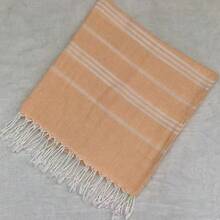 1 Stück Türkisches Handtuch, gestreiftes Mikrofaser Strandtuch für Camping Schwimmen Reisen, schnelltrocknend, multifunktionales Quasten-Geschirrtuch, nicht klebrig am Sand, leichtes Strandtuch für Beauty Salon, Zuhause, Badezimmer, Dusche, Handtücher für Beauty Salon, Hotel, Sport, Zuhause Essentials, Handtuch, Hautpflege Badetuch