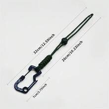 Novos ganchos táticos para mochilas, ganchos de escalada, ganchos de paracord de emergência para camping, ganchos para corda de barraca, chaveiro, corda anti-perda. - Multicolorido - Ver 2