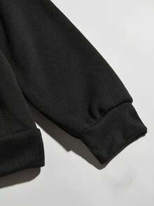 Men's & Women's Casual Rinted Hoodie  Coffee Scrubs And Rubber Gloves Unisex Pullover Sweatshirt Autumn/Winter - Black - View 5