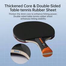Five - Pong Paddle, Professional Level Table Tennis Racket With Hard Case, Carbon Fiber, - Ply Blade, Premium Rubber, Competitive Tournaments And Serious Players