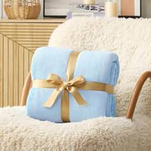Sofa Blanket Living Room Cover SetFleece Blanket Twin Size, Soft Cozy Twin Blanket, Fuzzy Flannel Blanket Bed, Sofa, Couch, Travel, Camping, 60 X 80 Inches - light blue - 查看 3