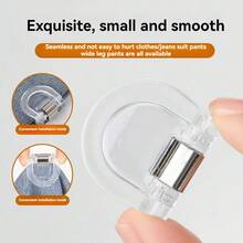 2/4/6/8/10pcs Pants Leg Extender Clips, Invisible Pant Leg Shortener Adjustable Clips To Fix Too Long Pants Dragging On The Ground - Multicolor - View 7