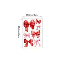1/3pcs Bow Holly Jolly Christmas Noel Wall Art Picture - North Pole Ticket & Watercolor Bows Canvas Print Paintings|Modern Festive Christmas Decorations For Dorm Room,Bedroom,Living Room Or Office Home Deendy Pink & Red Christmas Poster,Seasonal Xmas Gift For Her,Unframed - Multicolor - View 12