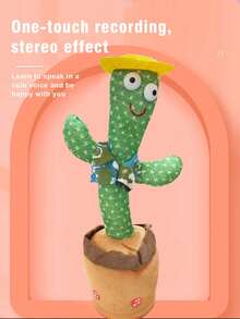 1pc Dancing, Talking, Wiggling, Singing Plush Cactus Doll, Suitable For Baby Boys And Girls, Repeatable Playback Stuffed Doll, Charming Swaying Recording Children's Doll, Birthday & Holiday Gift - Multicolor - View 7