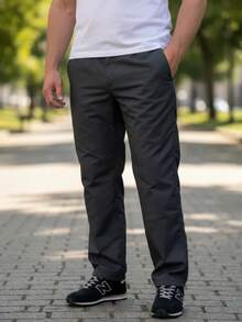Men's Adjustable Athletic Pants With 3 Pockets - 黑色 - 查看 6