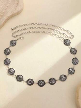 Vintage Coin Style Versatile Women's Pants Chain, Women's Fashion Skort Chain, Body Jewelry, Suitable For Spring, Summer, Autumn And Winter Weddings And Parties, Women's Pants Chain, Bridal Belt, Adjustable