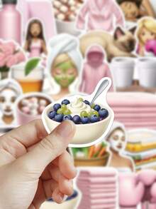 50张健身日记贴纸冰箱行李箱剪贴簿桌面文具装饰DIY涂鸦贴纸 - 彩色 - 查看 6