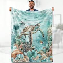 Shark Ocean Blanket Gifts - Sea Nautical Lovers Creature Nautical Themed Underwater World Throw For Women Adults Travel Camping Decor Soft Birthday Christmas Lightweight Blanket - 彩色 - 查看 7