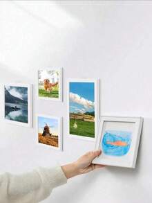 20/10/5/1 件无痕挂钩，用于相框和绘画，强力粘性隐形粘钩，用于婚礼照片、壁挂，免打孔无痕相框贴纸挂架墙壁装饰挂钩自粘螺丝贴画钩 - 彩色 - 查看 2