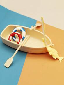 1 件木制独木舟、渔船、游泳圈、微型逼真玩具、娃娃屋配件、桌面装饰、青少年创意玩具、钓鱼、娃娃屋微型模型、船 - 漁船/1pcs - 查看 8