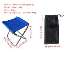 Stainless Steel Outdoor Folding Chair, Fishing Chair, Barbecue Stool, Folding Stool, Portable Train Stool, Camping Small Stool, Outdoor Goods