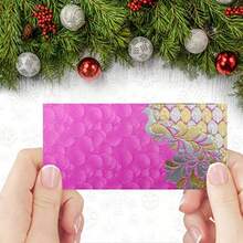 PARTH IMPEX Shagun - Sobres de regalo para dinero en efectivo paquete de 50 7.5 x 3.5 pulgadas plumas de pavo real color dorado plateado estampado tarjeta para Navidad cumpleaños boda - Coloresydiseossurtidos - Ver 6