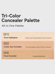 KATO-KATO 3-Color Concealer Palette, Cream Concealer ,Covers Dark Circles, Spots, Scars, Suitable For Dry/Oily Skin, Popular In Asia, Unique & Surprising New Product, Great Gift For Friends/Girlfriend - 02 Butter - View 4