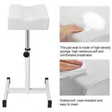 Silla cosmética ajustable de altura Tienda del hogar cómodo asiento cojín taburete blanco - Blanco - Ver 6