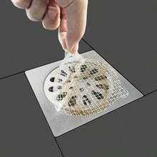 1-10 件装高级排水口毛发收集器套装 - 革命性的防堵塞解决方案，采用先进的网状过滤贴纸，可重复使用，适用于淋浴、浴缸和水槽 - 安装简便，经久耐用，有效保护排水口