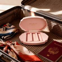 Gucci Women's Medium Retro Makeup Storage Box Pink Shell Design