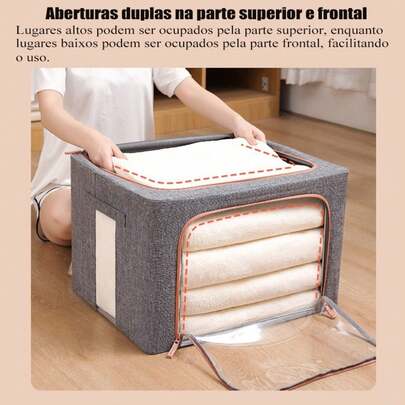 Belifou Caixa Organizadora para Roupeiro: Janela Transparente, Proteção Anti-Poeira/Humidade - Multiusos