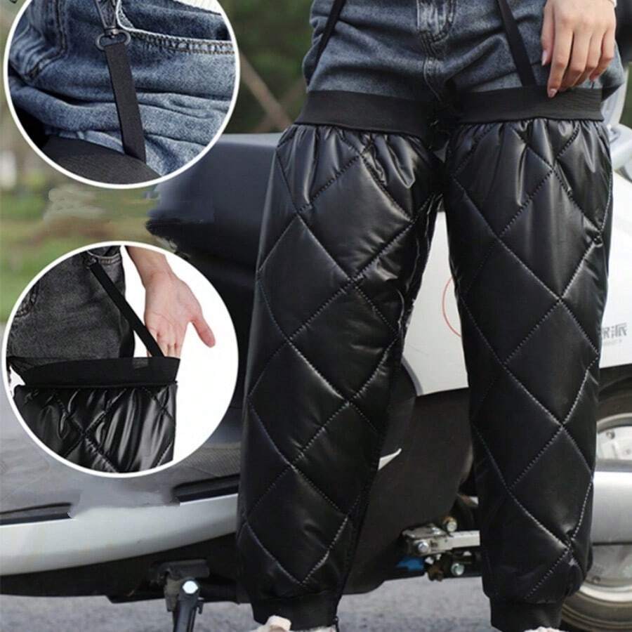 1 pieza Calentador eléctrico de rodilla para motocicleta, protector de rodilla a prueba de viento para conducir en invierno, unisex - Multicolor - Ver 1