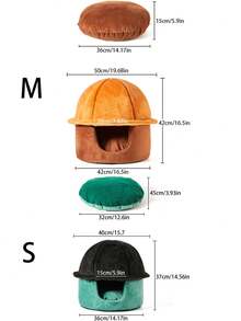 HUITAIYANG 1 pieza Cama para mascotas HUITAIYANG, adecuada para gatos, casa de gato desmontable y lavable, túnel de gato de dibujos animados lindo, casa cueva de gato cómoda, mantiene a tu gato caliente y acogedor, regalo de Navidad, refugio para perros/gatos callejeros con almohadilla cálida, adecuado para otoño/invierno