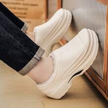 新款秋冬男士休闲保暖雪地靴，防滑多功能厨师工作鞋 - 米色 - 查看 1