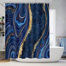 4 Pcs Blue Marble Shower Curtain Sets With Rugs Gold Bathroom Sets With Shower Curtain And Rugs Modern Abstract Bathroom Decor Accessories Shower Curtains For Bathroom Toilet Lid Cover{Inchcolor_nameinch:InchBlueGoldinch} - BlueGold - 查看 3