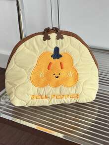 1个尼龙拉链时尚卡通迷你撞色韩版化妆包，外观时尚便携手提包，旅行收纳洗漱包，适合度假、海滩、音乐节等场合，也适合海滩度假、旅行、购物等各种场合。 - 卡通化妝包 - 查看 10