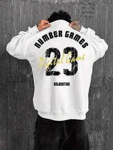 1 pièce sweat-shirt à capuche pour homme, best-seller automne/hiver en polaire, style polyvalent de base, porter casual pour la vie quotidienne/les trajets/la rentrée, assortiment unisexe pour couple - Blanc - Voir 2