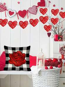 10个天然藤条心形球 DIY工艺花瓶填充物悬挂球装饰品，适用于婚礼、生日、情人节派对装饰 - 彩色 - 查看 7